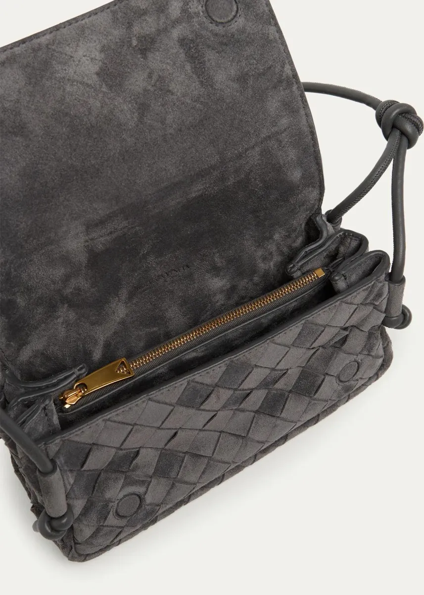 Bottega Veneta Smooth Suede Crossbody Bag | Thumbnail 4