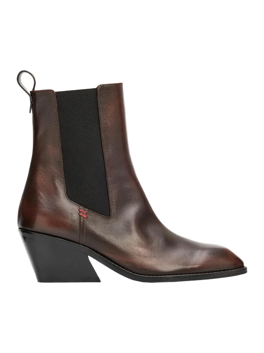 NODALETO 65mm Leather Chelsea Booties
