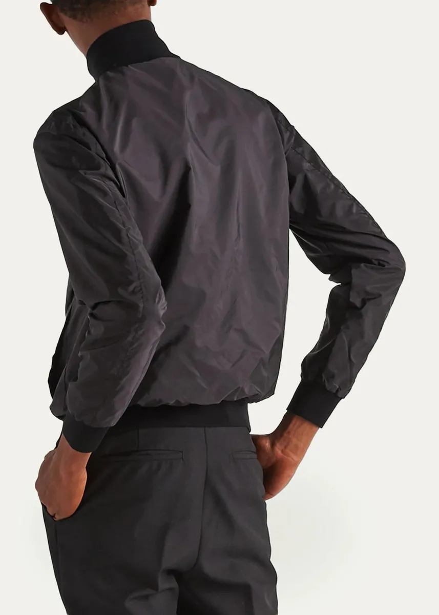 Prada Men's Re-Nylon Wool Bomber Jacket | Thumbnail 3
