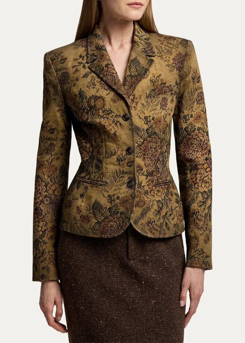 Ralph Lauren Collection Maurice Floral Gobelin Single-Breasted Jacket | Thumbnail 4 Ralph Lauren Collection Maurice Floral Gobelin Single-Breasted Jacket | Thumbnail 4