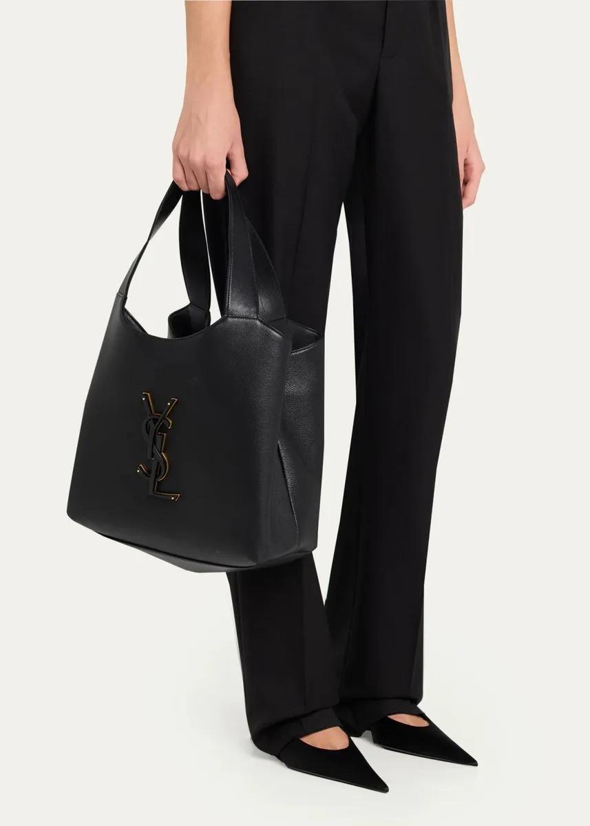 Saint Laurent Icare Medium YSL Leather Shopping Tote Bag | Thumbnail 2