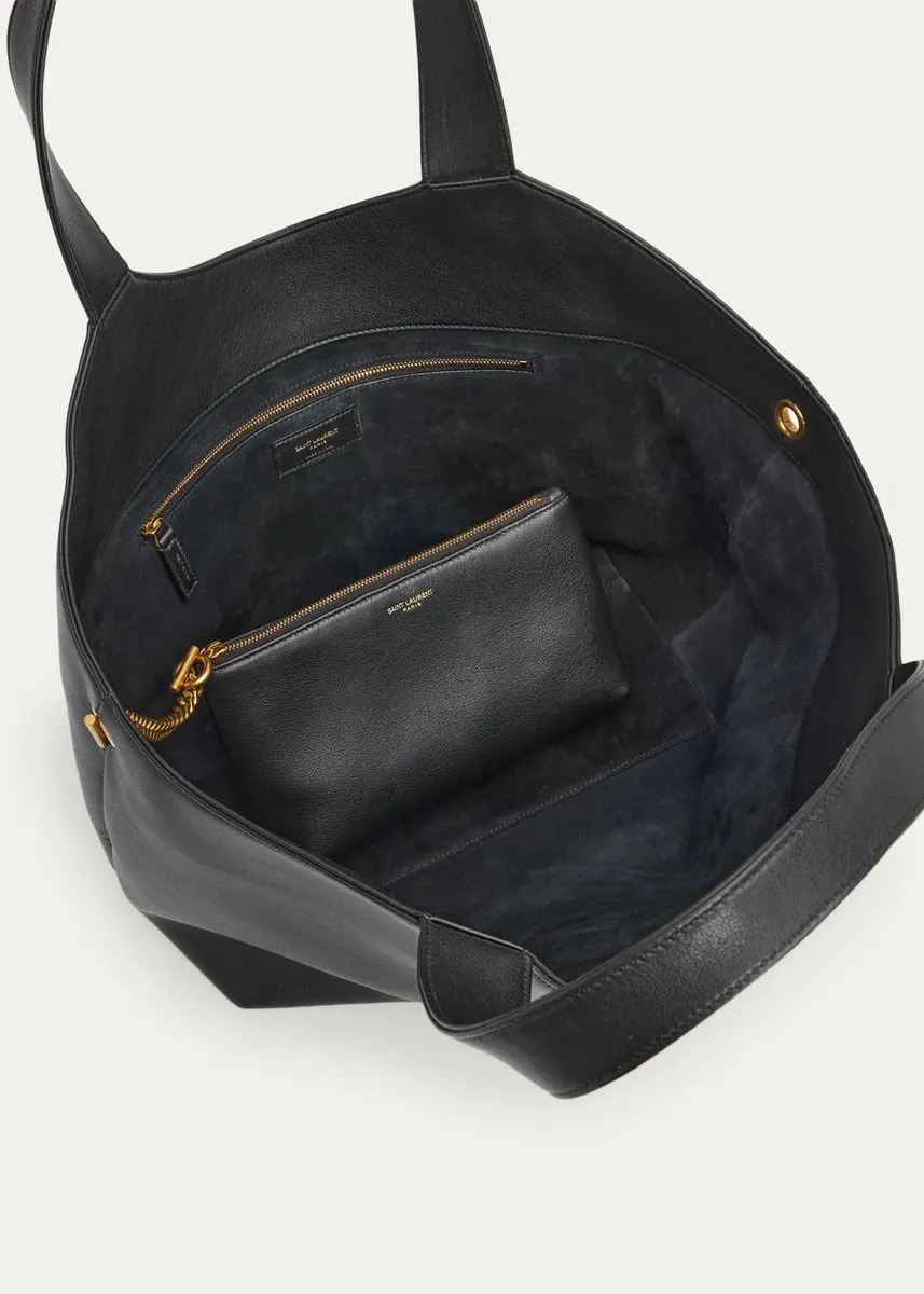 Saint Laurent Icare Medium YSL Leather Shopping Tote Bag | Thumbnail 4