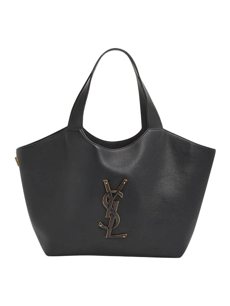 Saint Laurent Icare Medium YSL Leather Shopping Tote Bag