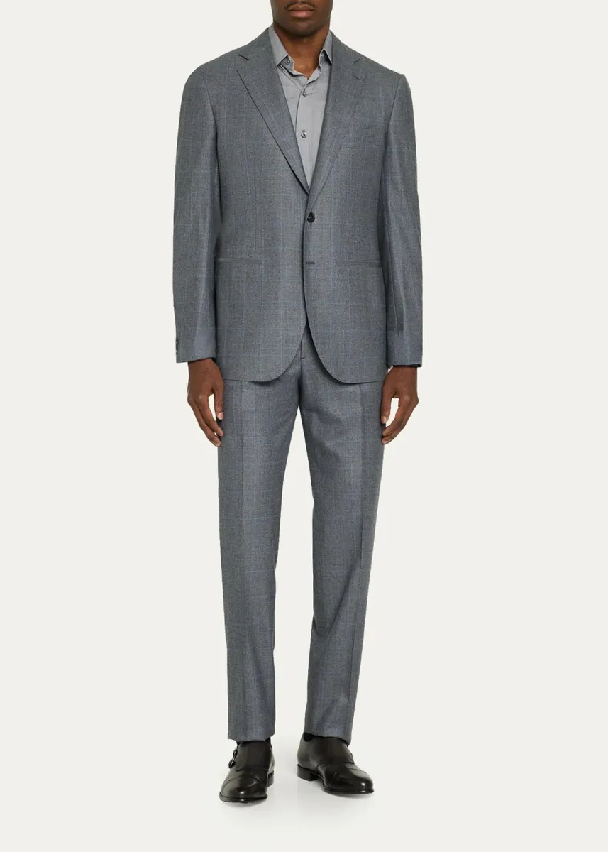 Cesare Attolini Men's Plaid Wool Suit | Thumbnail 2 Cesare Attolini Men's Plaid Wool Suit | Thumbnail 2