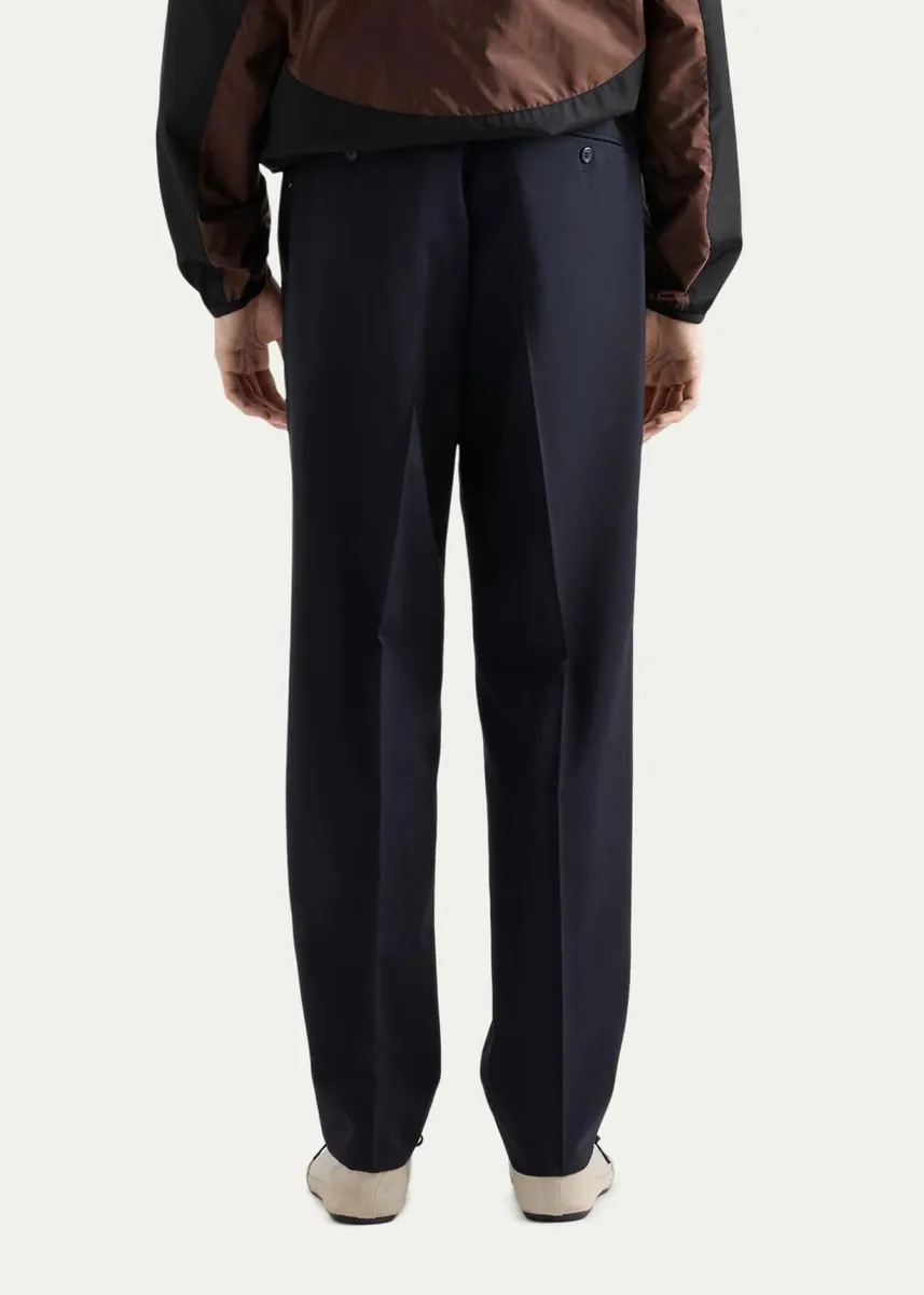 Prada Men's Mohair Comfort Straight-Leg Pants | Thumbnail 3 Prada Men's Mohair Comfort Straight-Leg Pants | Thumbnail 3