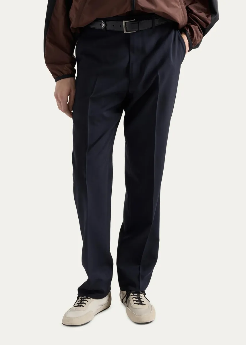 Prada Men's Mohair Comfort Straight-Leg Pants | Thumbnail 4 Prada Men's Mohair Comfort Straight-Leg Pants | Thumbnail 4