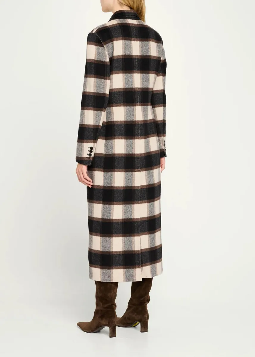 Theory Plaid Virgin Wool-Blend Long Coat | Thumbnail 3