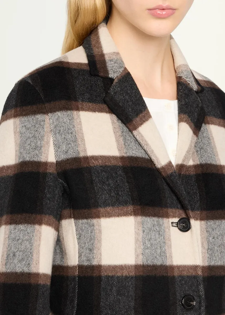 Theory Plaid Virgin Wool-Blend Long Coat | Thumbnail 5
