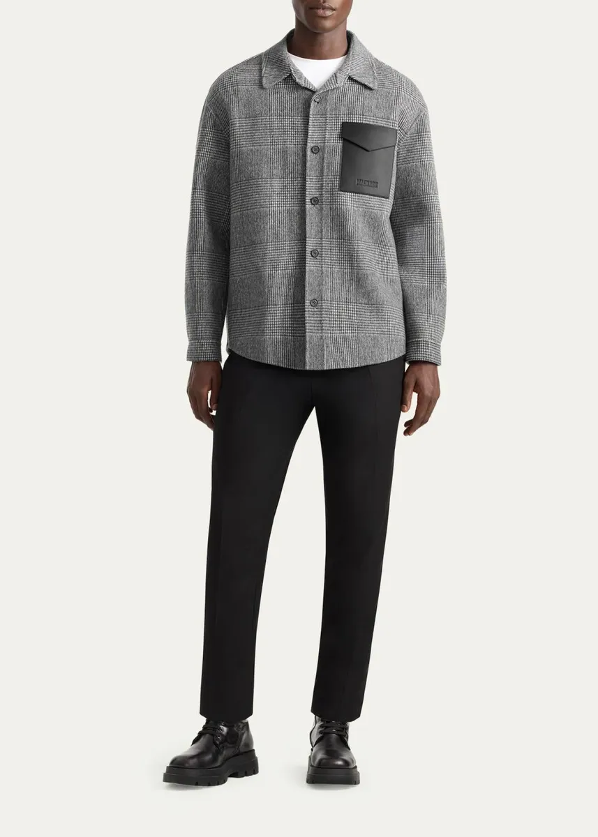 Mackage Men's Emmanuel Double-Face Wool Check Shirt Jacket | Thumbnail 2 Mackage Men's Emmanuel Double-Face Wool Check Shirt Jacket | Thumbnail 2