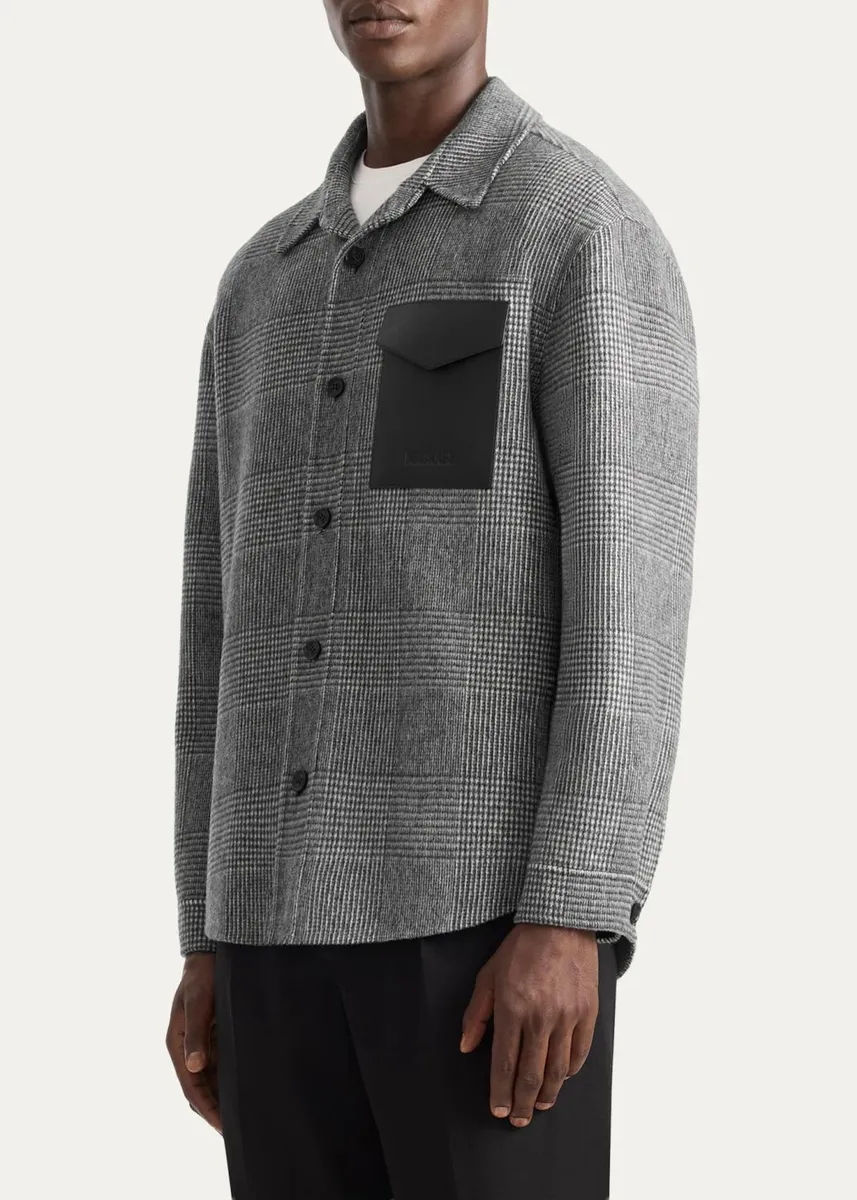 Mackage Men's Emmanuel Double-Face Wool Check Shirt Jacket | Thumbnail 4 Mackage Men's Emmanuel Double-Face Wool Check Shirt Jacket | Thumbnail 4