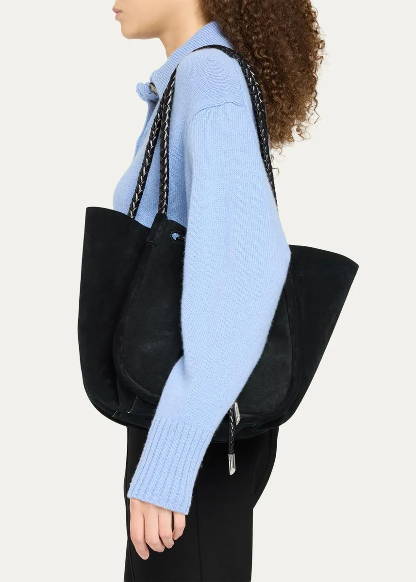 Proenza Schouler Large Ruched Suede Tote Bag | Thumbnail 2 Proenza Schouler Large Ruched Suede Tote Bag | Thumbnail 2