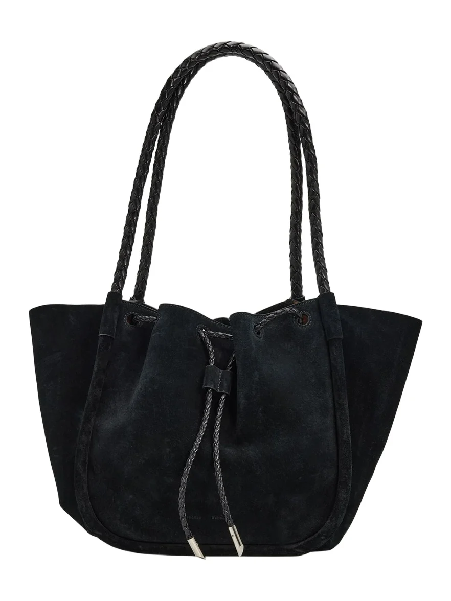 Large Ruched Suede Tote Bag Large Ruched Suede Tote Bag