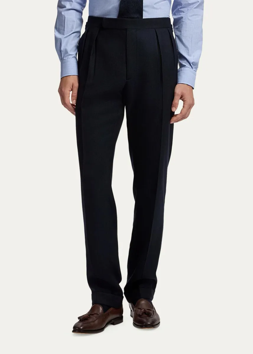 Ralph Lauren Purple Label Men's Gregory Hand-Tailored Cashmere Trousers | Thumbnail 4 Ralph Lauren Purple Label Men's Gregory Hand-Tailored Cashmere Trousers | Thumbnail 4