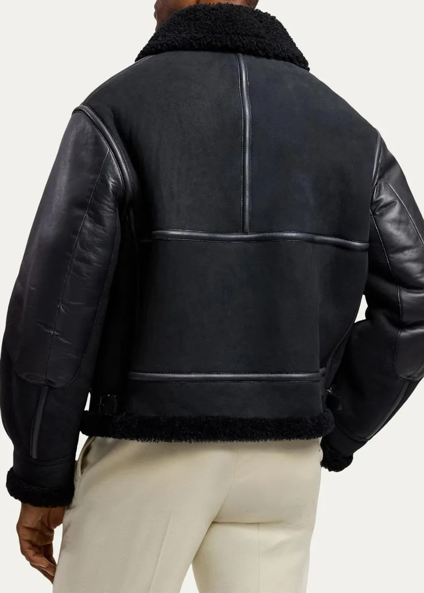 Ralph Lauren Purple Label Men's Lutton Shearling Aviator Jacket | Thumbnail 3