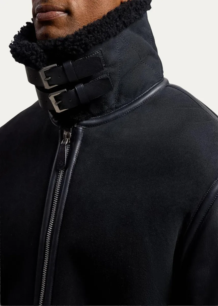 Ralph Lauren Purple Label Men's Lutton Shearling Aviator Jacket | Thumbnail 5