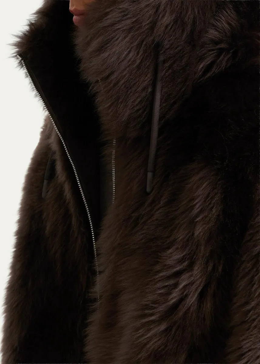 Mackage Men's Moses Furry Shearling Hooded Jacket | Thumbnail 5