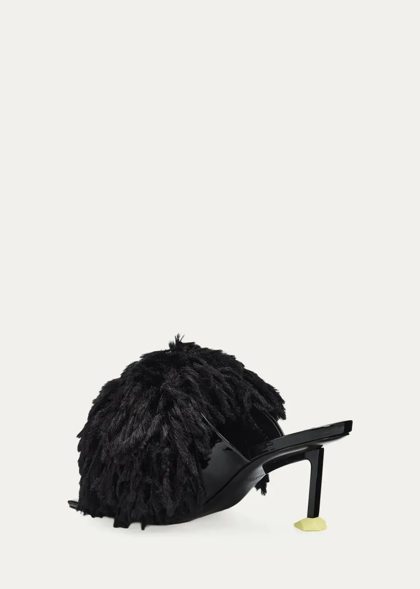 Givenchy 65mm Pompom Leather Mules | Thumbnail 4 Givenchy 65mm Pompom Leather Mules | Thumbnail 4