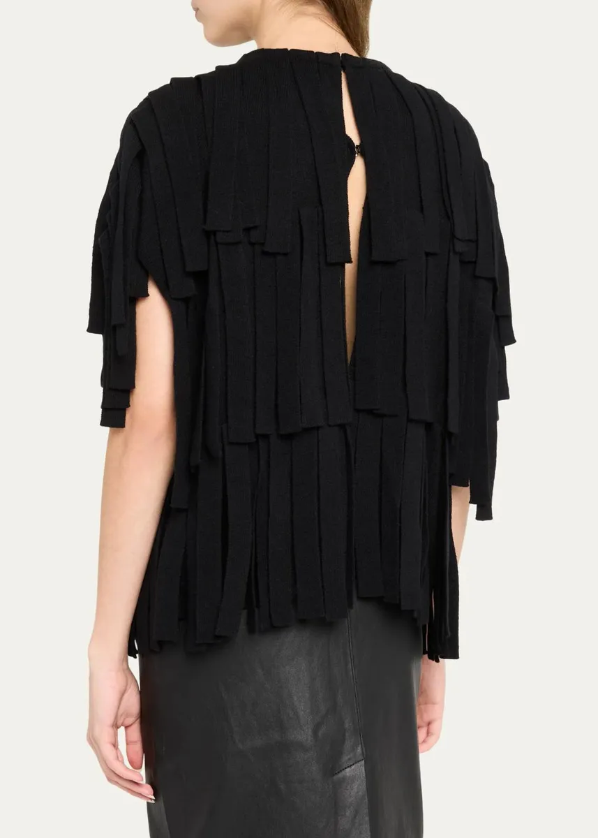 Haikure Natalia Tiered Fringe Wool Top | Thumbnail 3 Haikure Natalia Tiered Fringe Wool Top | Thumbnail 3