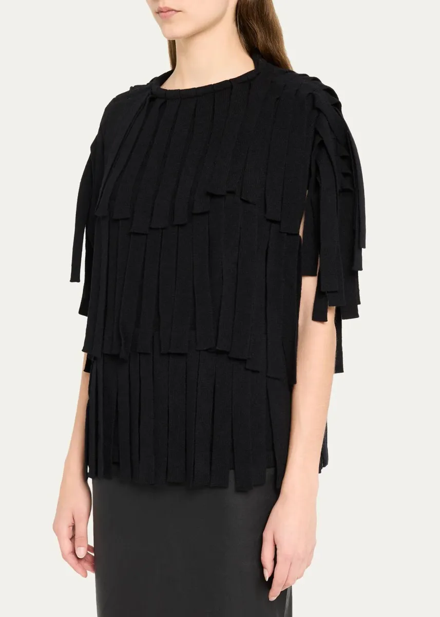 Haikure Natalia Tiered Fringe Wool Top | Thumbnail 4 Haikure Natalia Tiered Fringe Wool Top | Thumbnail 4