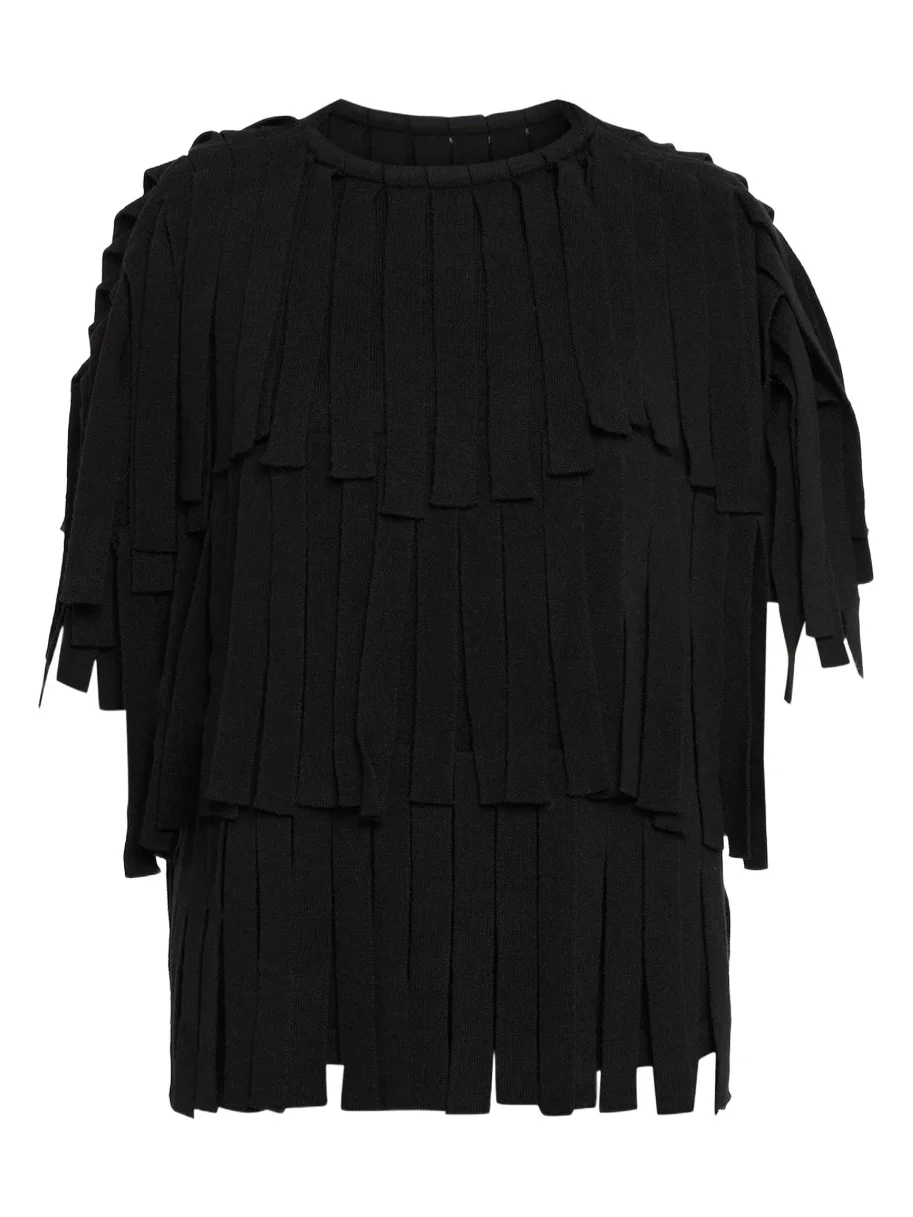 Haikure Natalia Tiered Fringe Wool Top
