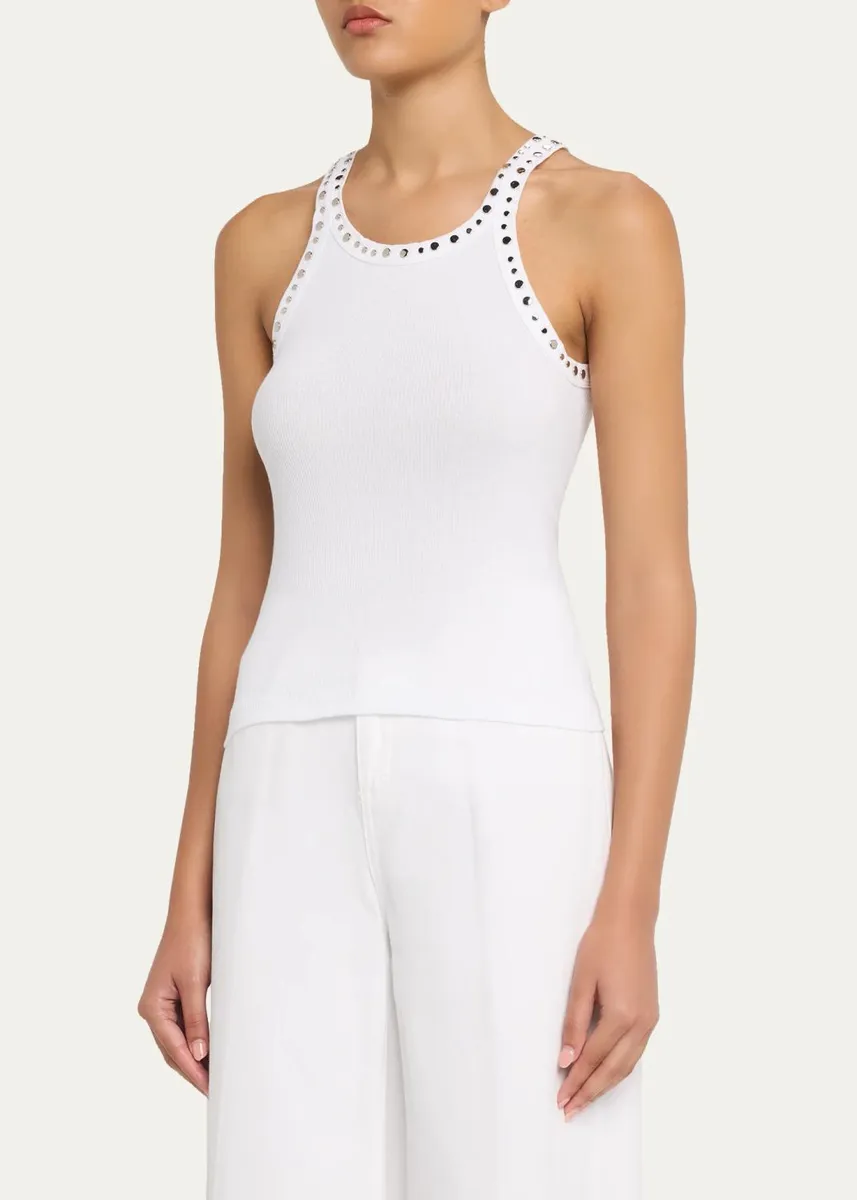 RE/DONE Multi-Stud Ribbed Tank Top | Thumbnail 4 RE/DONE Multi-Stud Ribbed Tank Top | Thumbnail 4