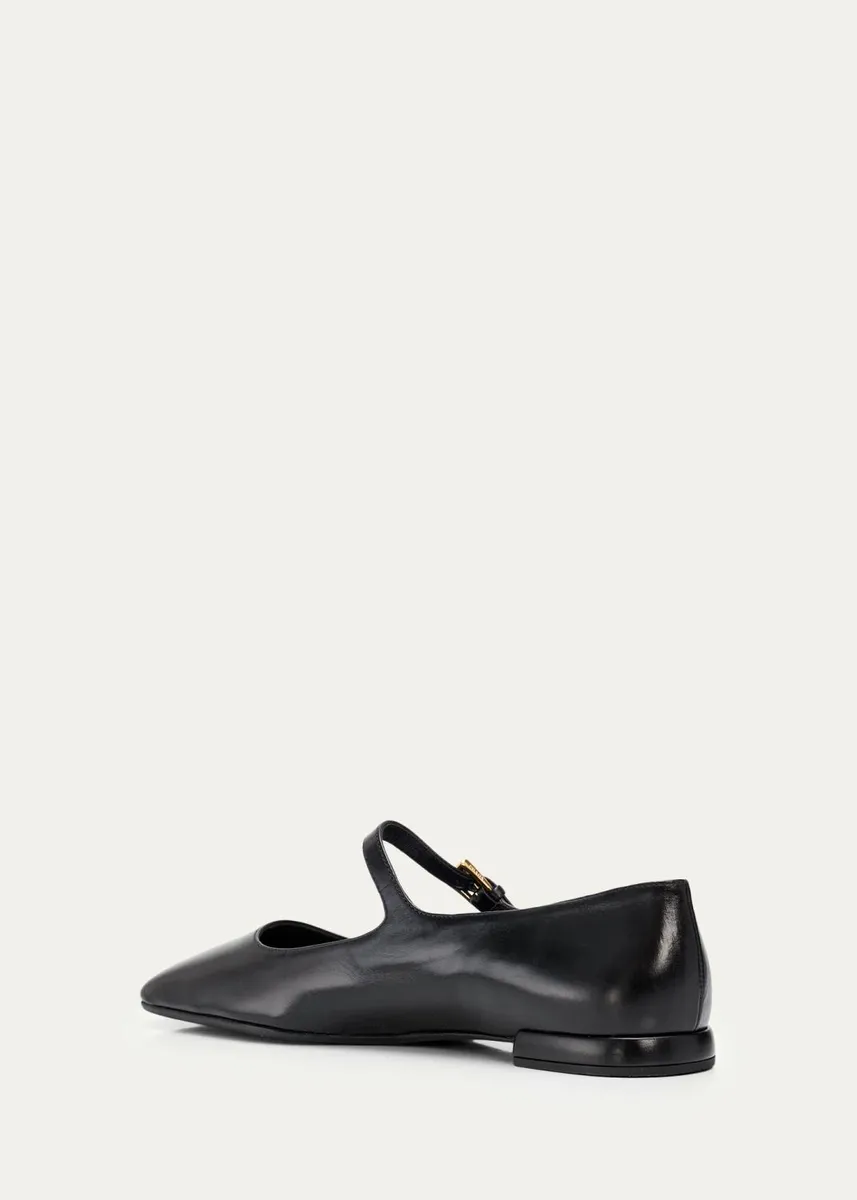 Prada Leather Mary Jane Ballerina Flats | Thumbnail 4