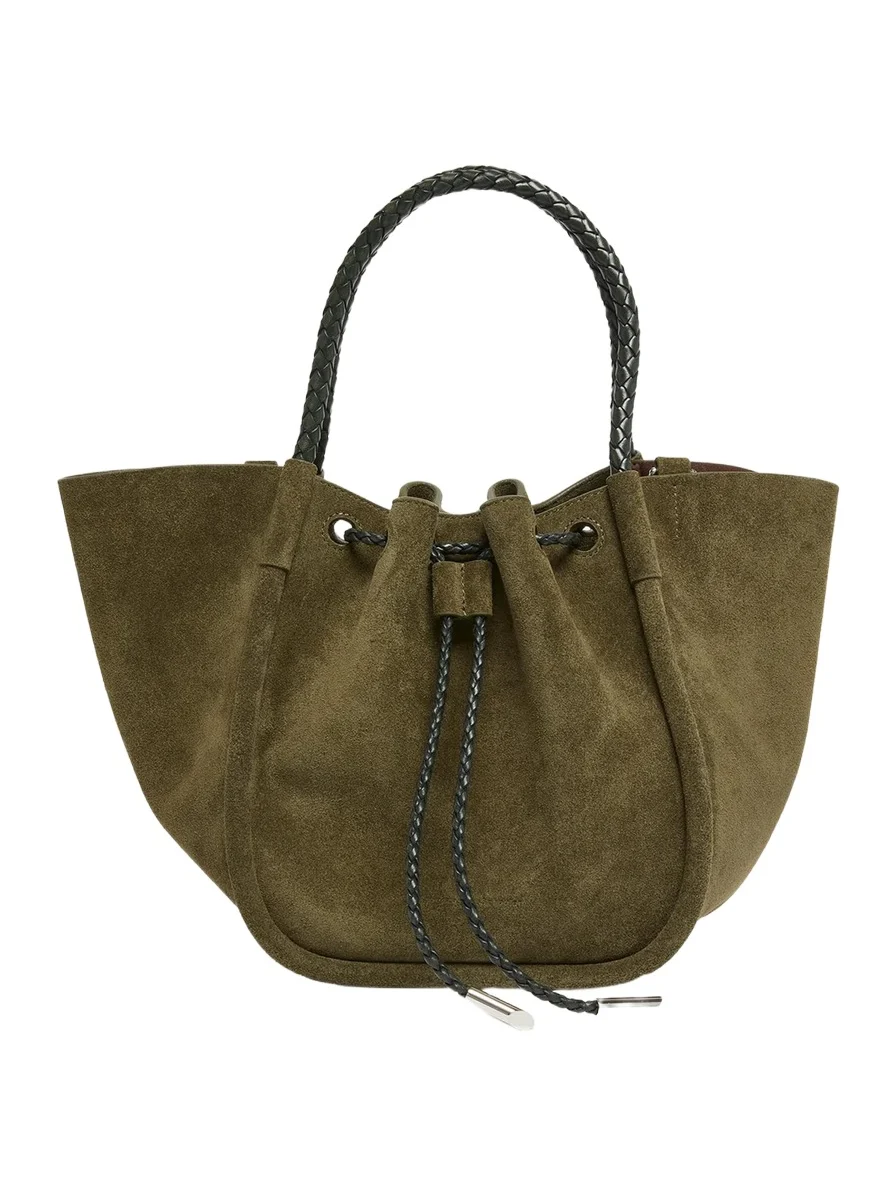 Small Ruched Suede Tote Bag Small Ruched Suede Tote Bag