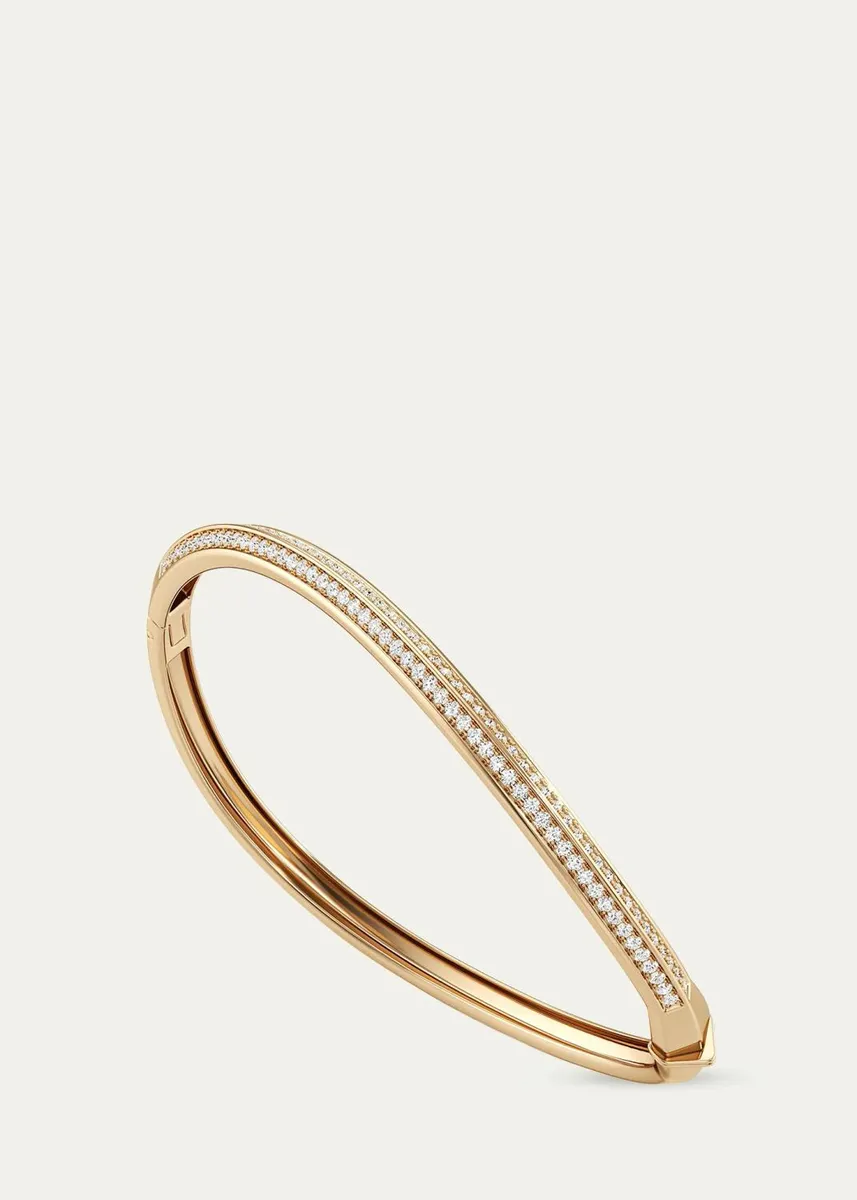 Bhansali 18K Yellow Gold Diamond Bangle Bracelet | Thumbnail 2