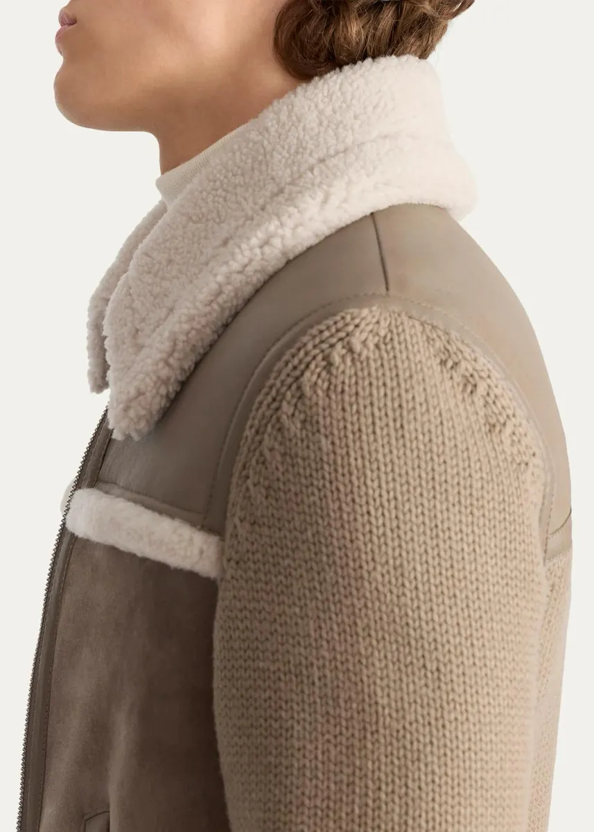 Mackage Men's Torrian Suede Shearling Jacket | Thumbnail 5 Mackage Men's Torrian Suede Shearling Jacket | Thumbnail 5