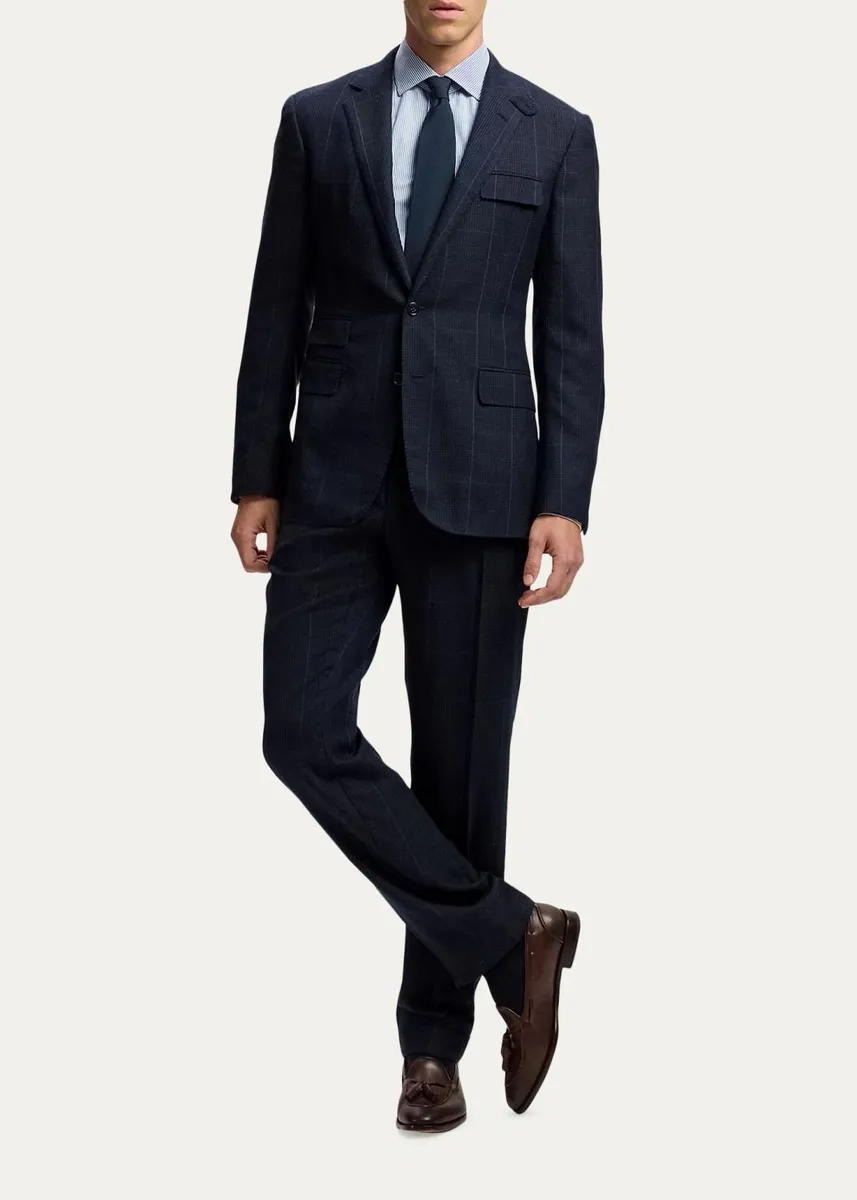 Ralph Lauren Purple Label Men's Gregory Hand-Tailored Cashmere Pleated Trousers | Thumbnail 2 Ralph Lauren Purple Label Men's Gregory Hand-Tailored Cashmere Pleated Trousers | Thumbnail 2