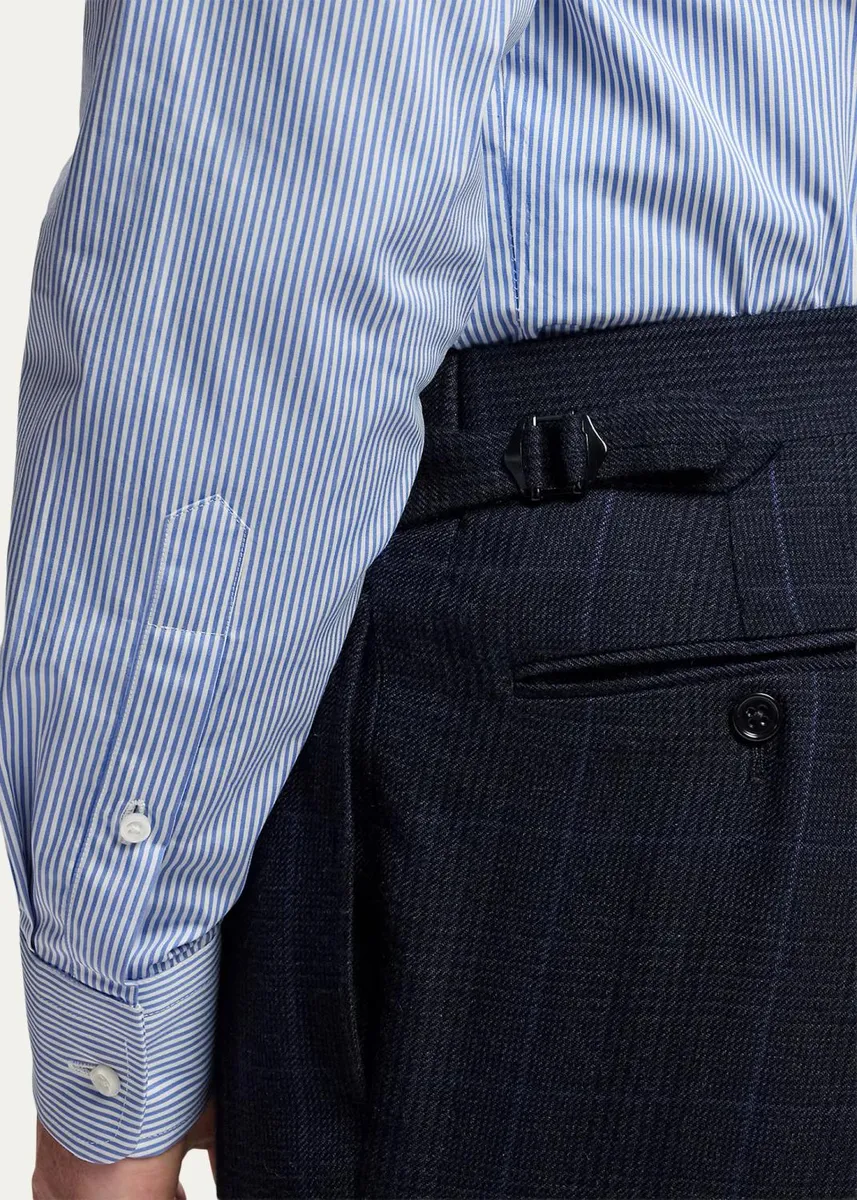 Ralph Lauren Purple Label Men's Gregory Hand-Tailored Cashmere Pleated Trousers | Thumbnail 5 Ralph Lauren Purple Label Men's Gregory Hand-Tailored Cashmere Pleated Trousers | Thumbnail 5