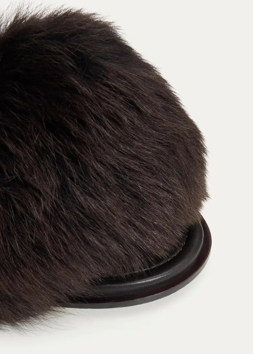 Bottega Veneta 75MM Cherry Shearling & Leather Mules | Thumbnail 5 Bottega Veneta 75MM Cherry Shearling & Leather Mules | Thumbnail 5