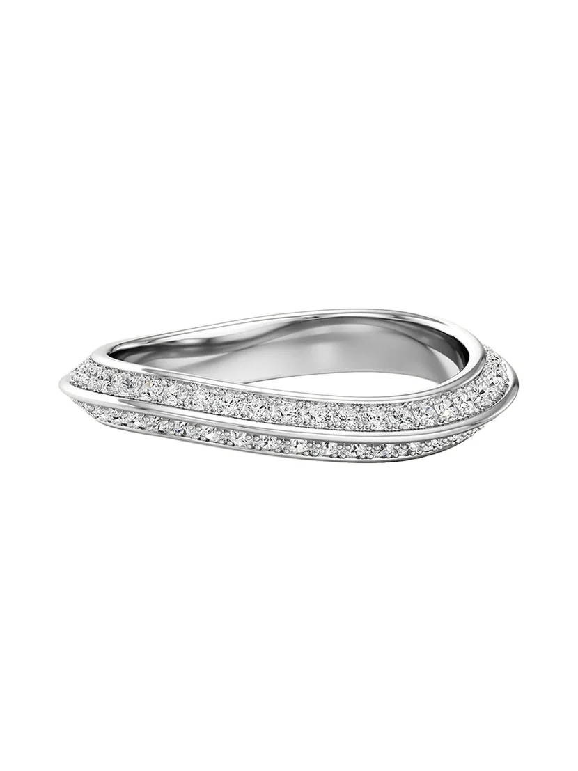18K White Gold Diamond Band Ring