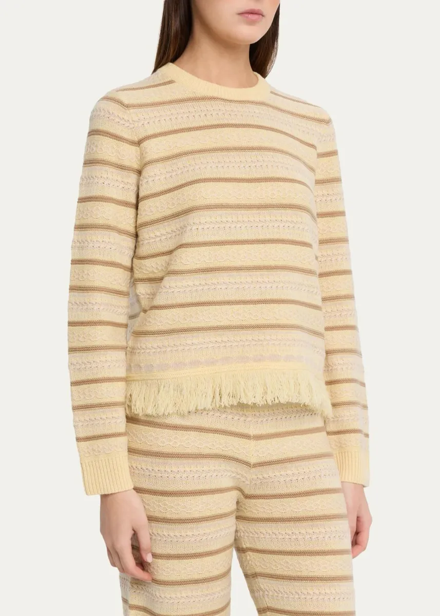Guest In Residence Western Striped Wool-Cashmere Sweater | Thumbnail 4 Guest In Residence Western Striped Wool-Cashmere Sweater | Thumbnail 4