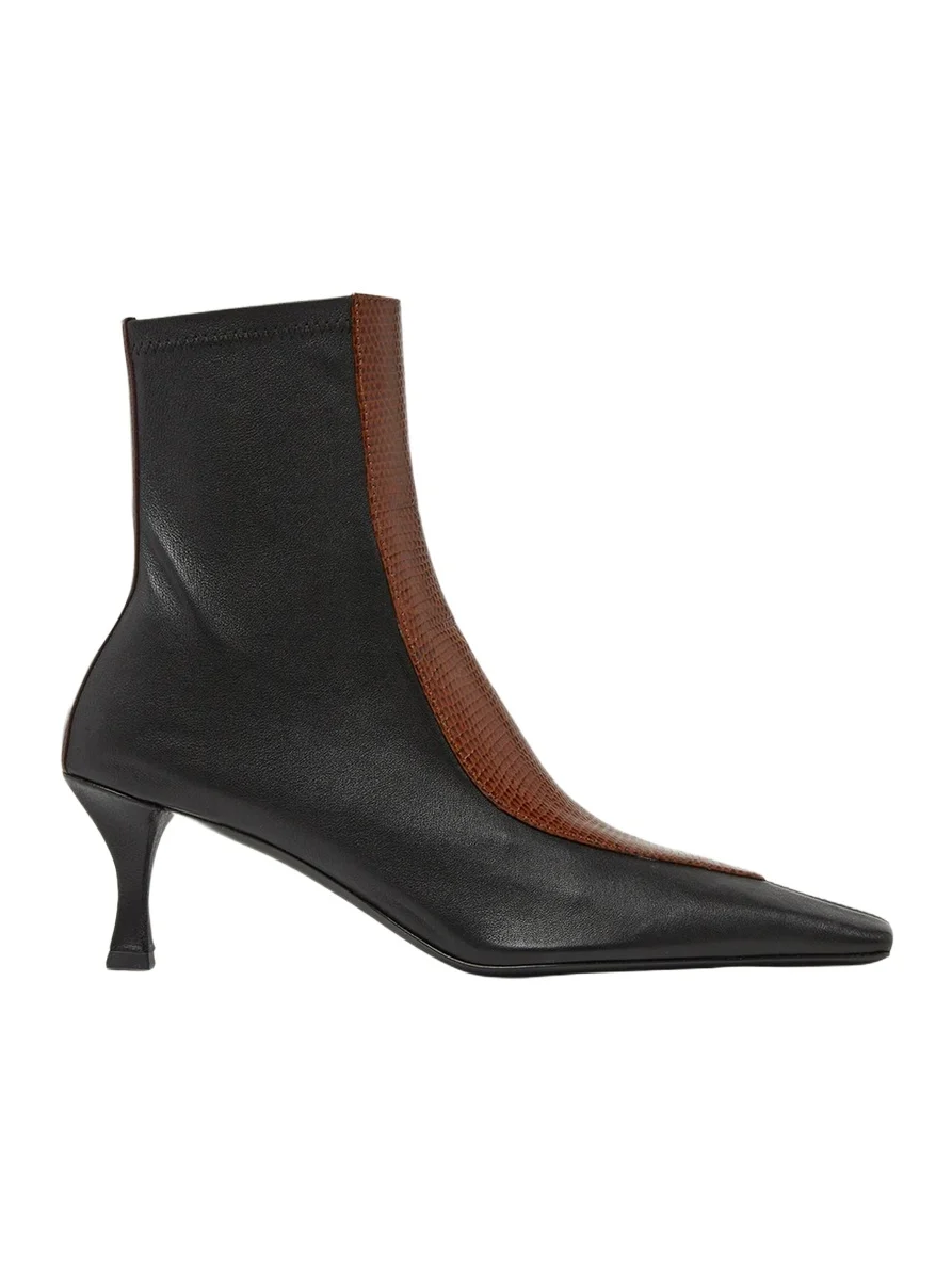 60mm Trap Stretch Leather Ankle Boots 60mm Trap Stretch Leather Ankle Boots