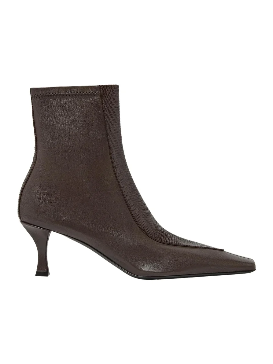 60mm Trap Stretch Leather Ankle Boots 60mm Trap Stretch Leather Ankle Boots