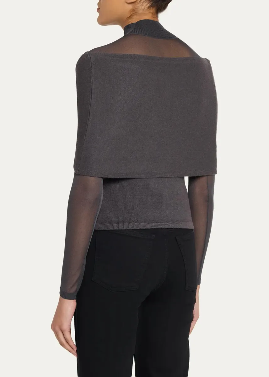SEROYA Oak Mesh Knit Twist-Front Top | Thumbnail 3 SEROYA Oak Mesh Knit Twist-Front Top | Thumbnail 3