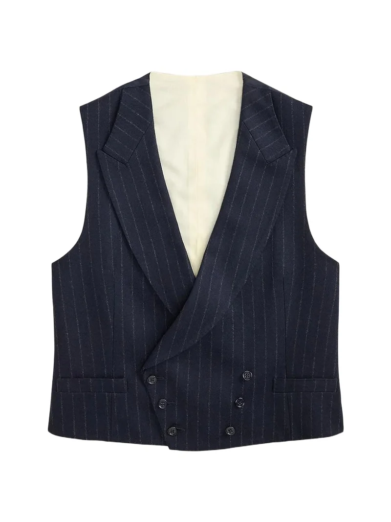 Ralph Lauren Purple Label Men's Hand-Tailored Chalk-Stripe Vest