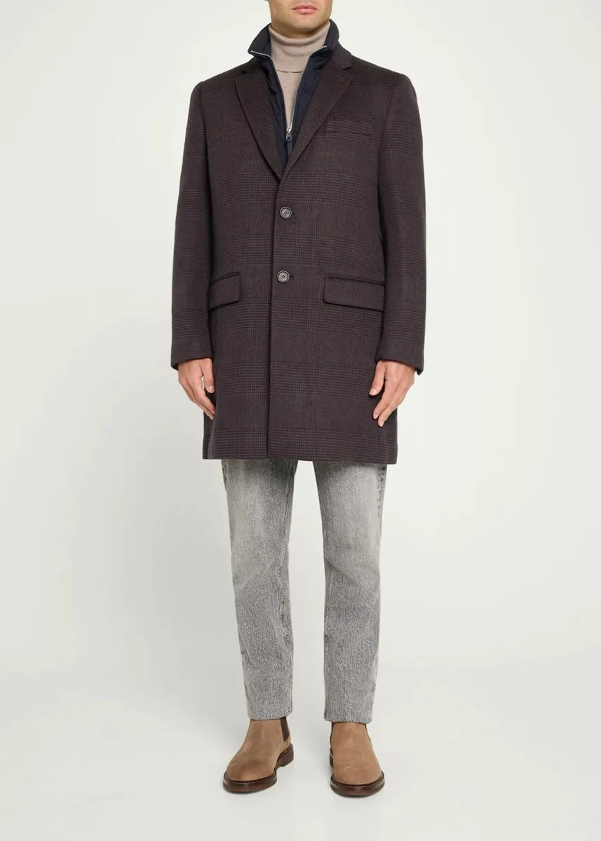 Mackage Men's Emmanuel Double-Face Wool Check Shirt Jacket | Thumbnail 4 Mackage Men's Emmanuel Double-Face Wool Check Shirt Jacket | Thumbnail 4