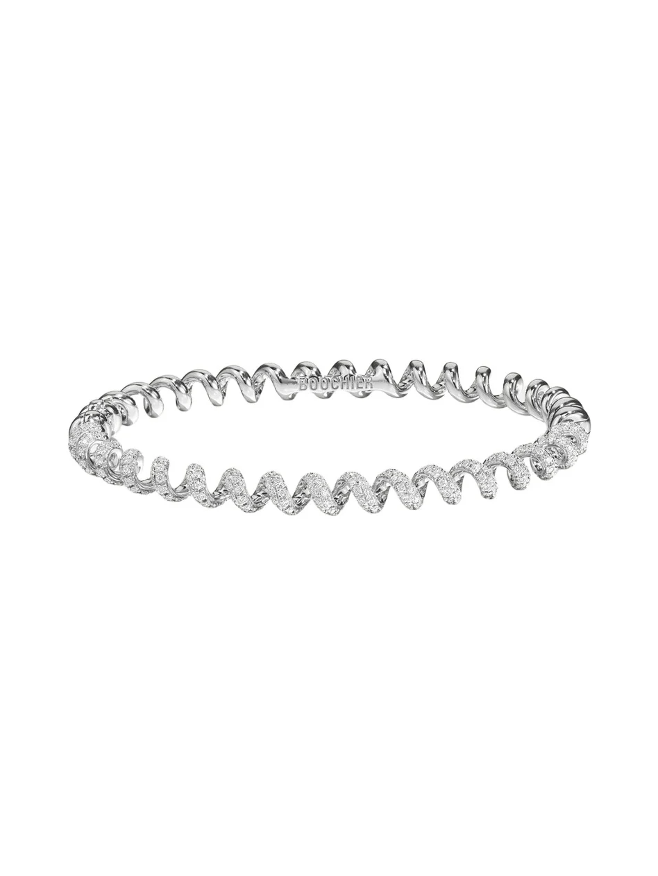 Boochier 18K Yellow Gold Diamond Slinkee Bangle