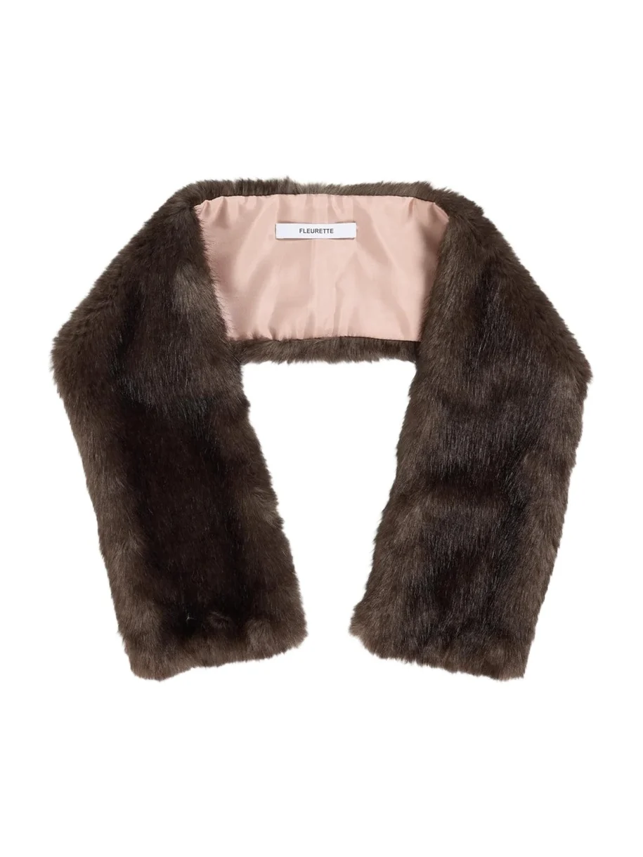 Fleurette Faux Fur Pull-Through Scarf