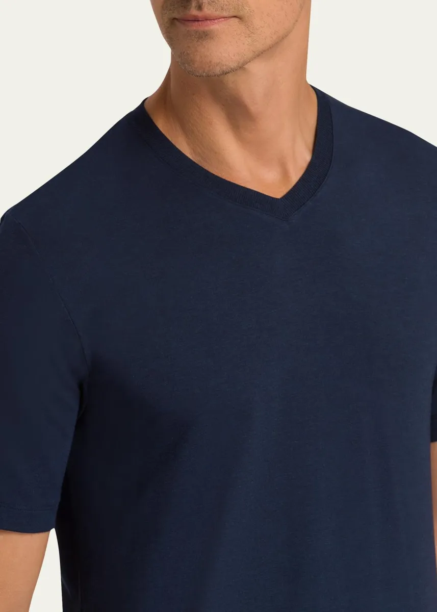 Hanro Men's Casual V-Neck T-Shirt | Thumbnail 4