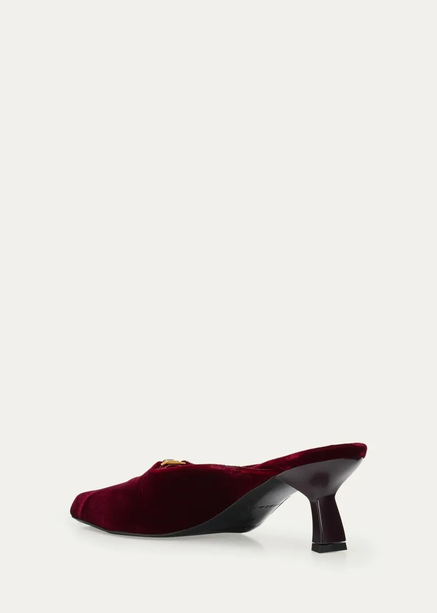 NODALETO 50mm Velvet Kitten-Heel Mules | Thumbnail 4 NODALETO 50mm Velvet Kitten-Heel Mules | Thumbnail 4