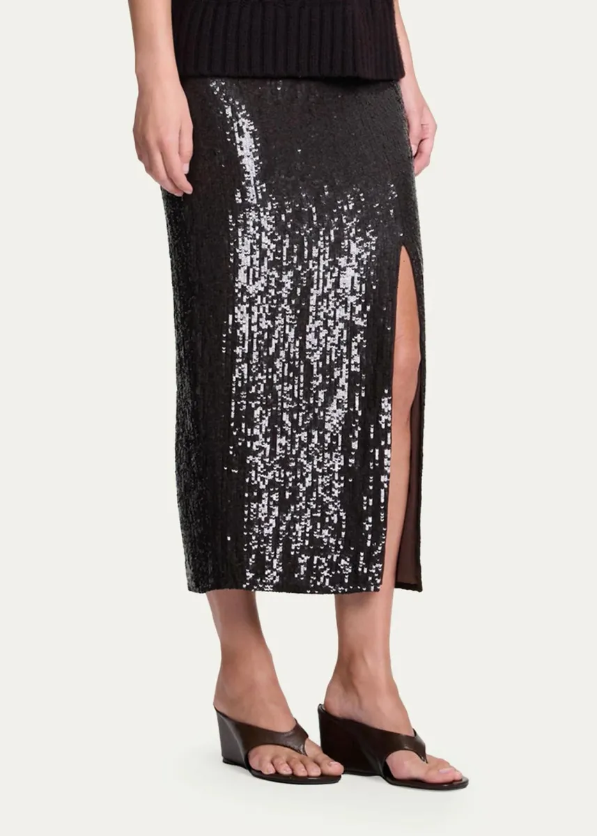 TWP Ladylike Sequined Slit Midi Skirt | Thumbnail 4 TWP Ladylike Sequined Slit Midi Skirt | Thumbnail 4