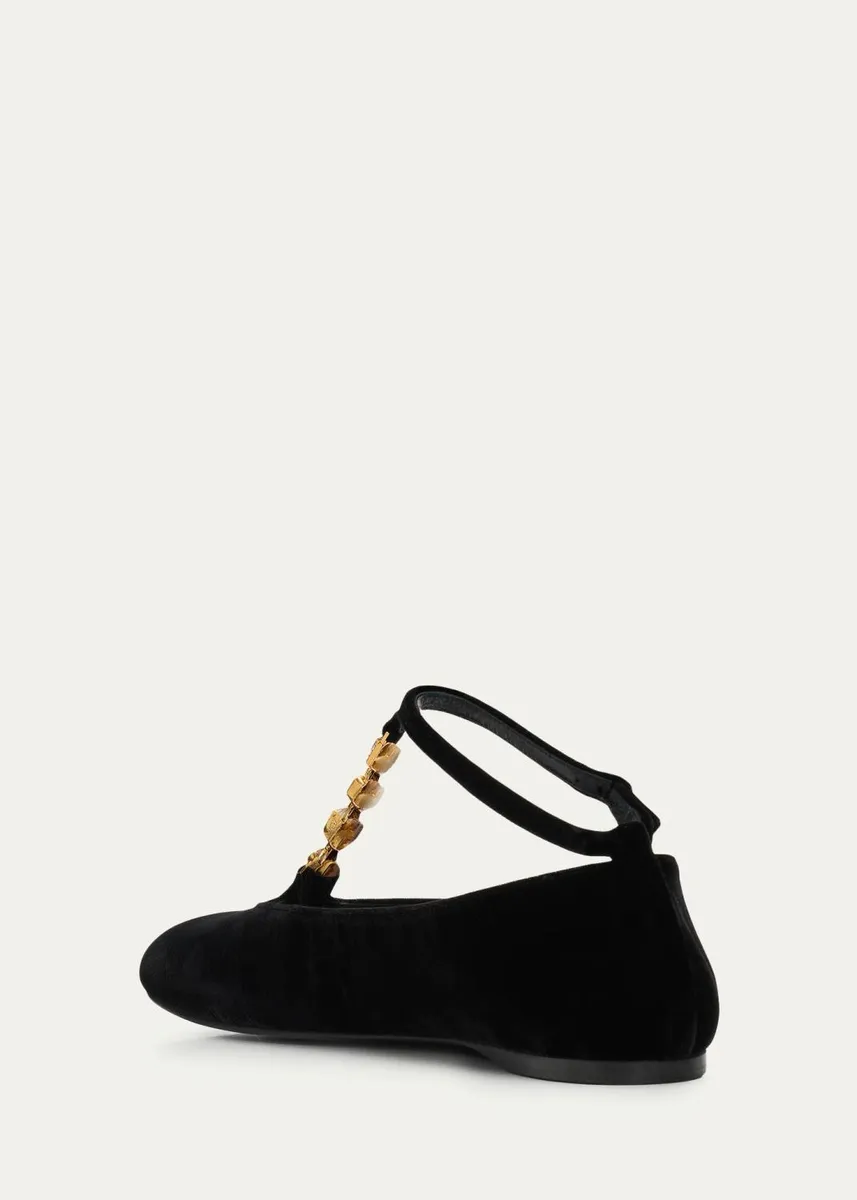NODALETO Velvet T-Strap Ballerina Flats | Thumbnail 4 NODALETO Velvet T-Strap Ballerina Flats | Thumbnail 4