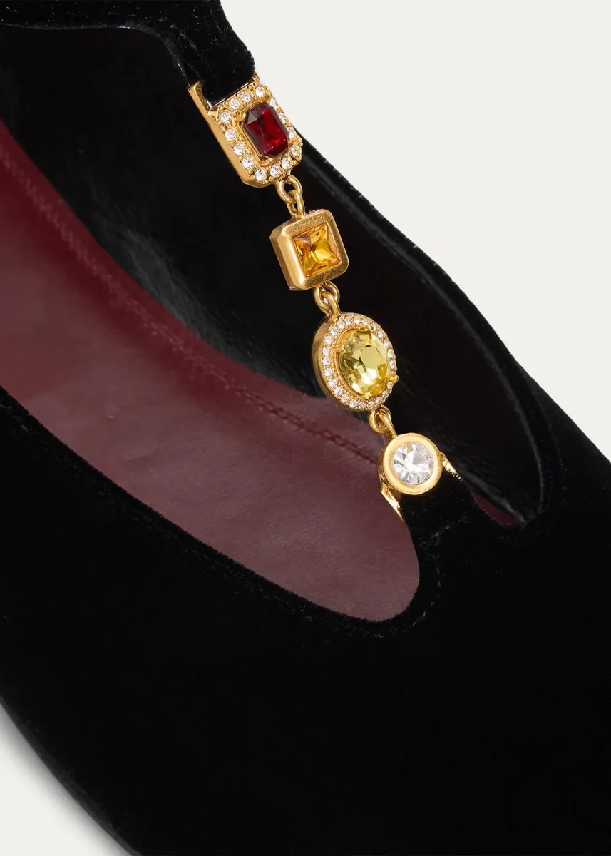 NODALETO Velvet T-Strap Ballerina Flats | Thumbnail 5 NODALETO Velvet T-Strap Ballerina Flats | Thumbnail 5