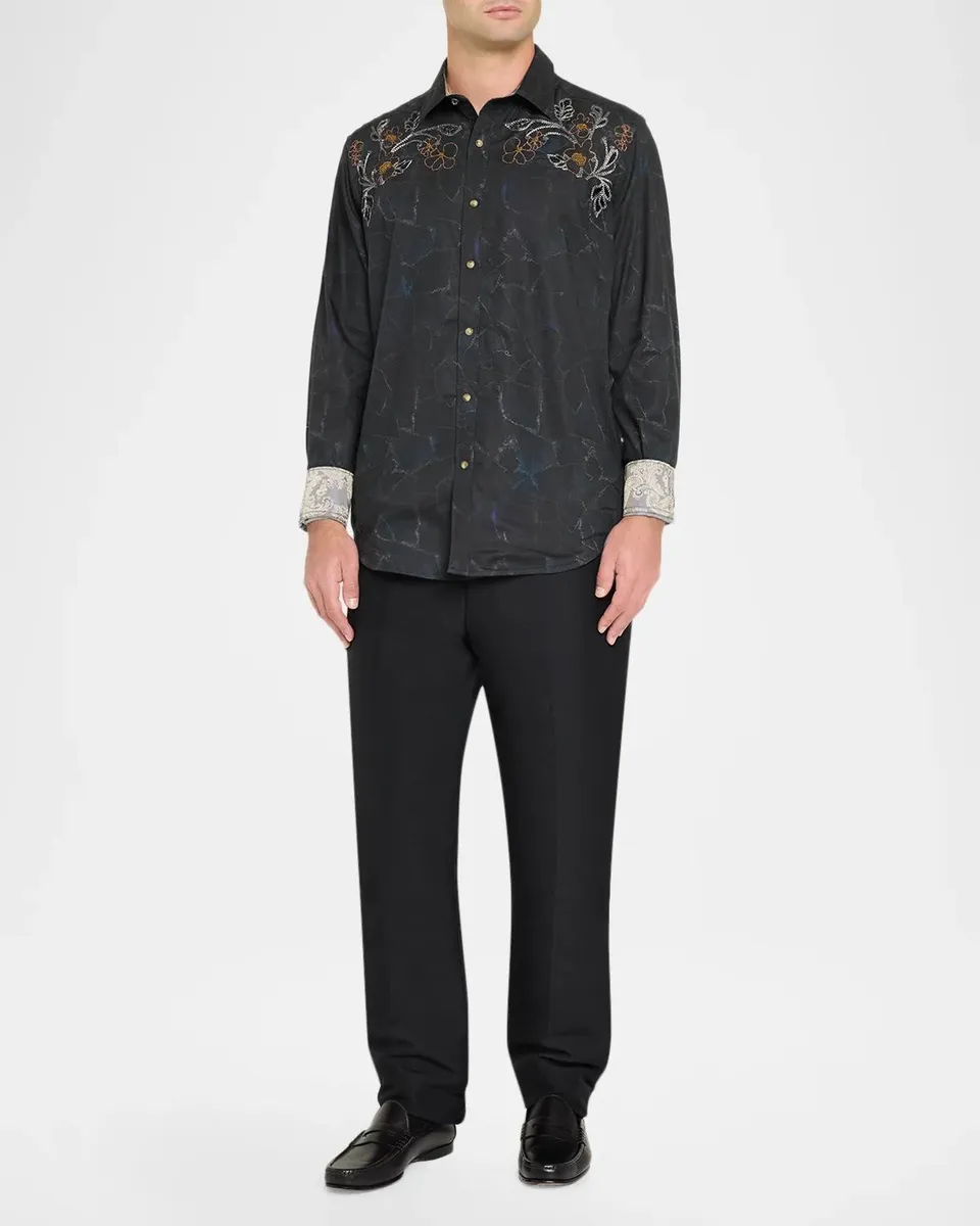 Robert Graham Men's Faraday Hand-Embroidered Western Shirt | Thumbnail 2 Robert Graham Men's Faraday Hand-Embroidered Western Shirt | Thumbnail 2