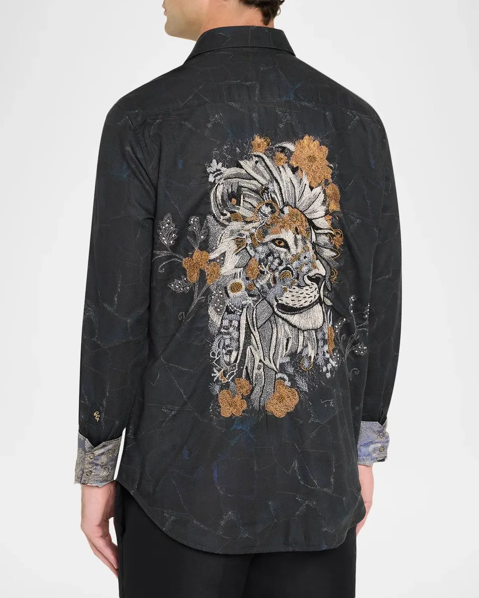 Robert Graham Men's Faraday Hand-Embroidered Western Shirt | Thumbnail 3 Robert Graham Men's Faraday Hand-Embroidered Western Shirt | Thumbnail 3