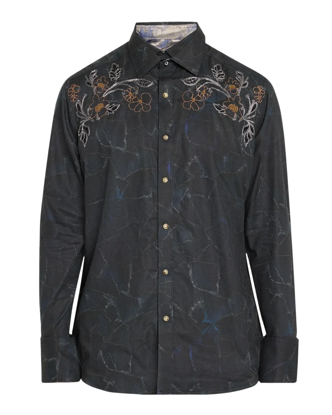 Robert Graham Men's Faraday Hand-Embroidered Western Shirt