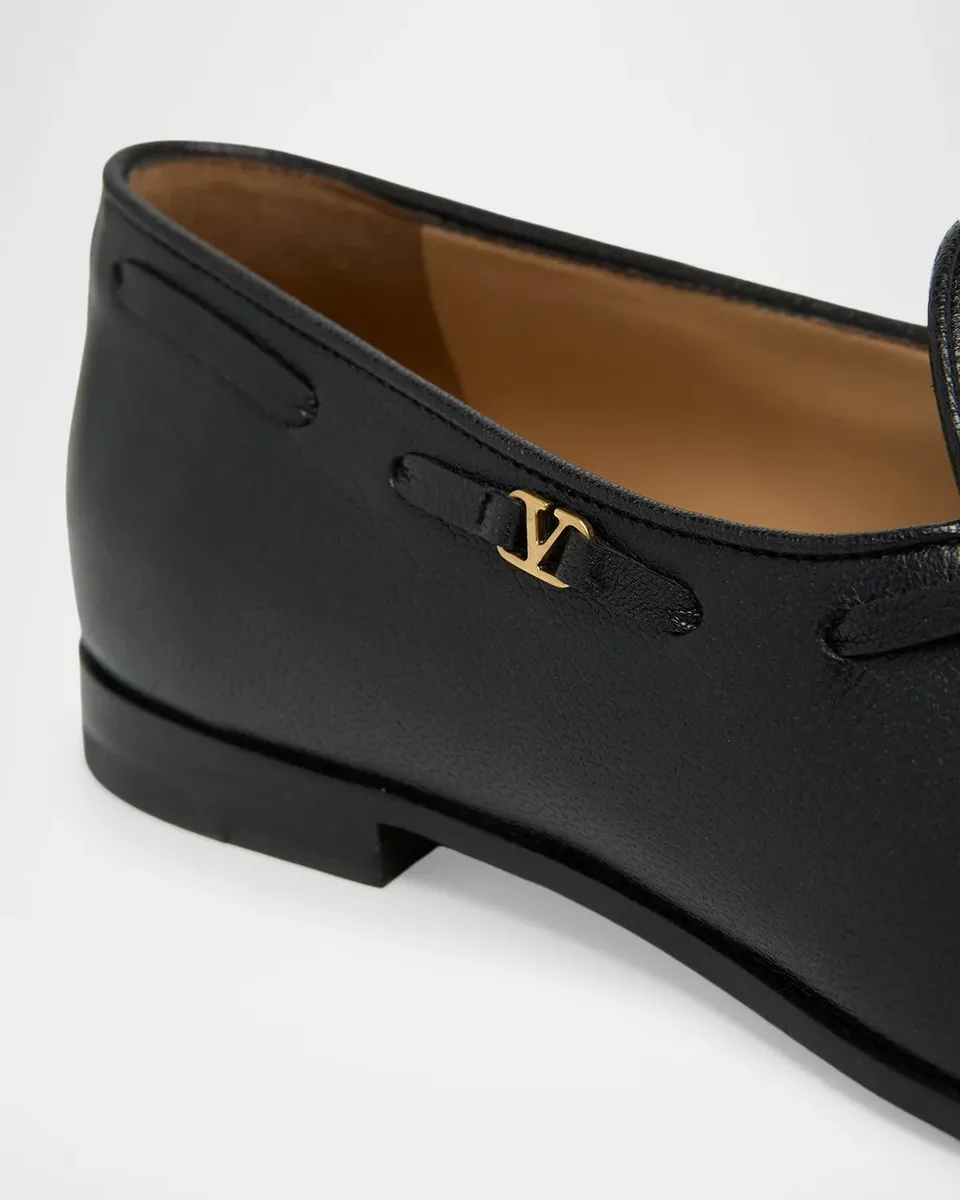 Valentino Garavani Men's Logo Leather Boat Shoes | Thumbnail 6 Valentino Garavani Men's Logo Leather Boat Shoes | Thumbnail 6